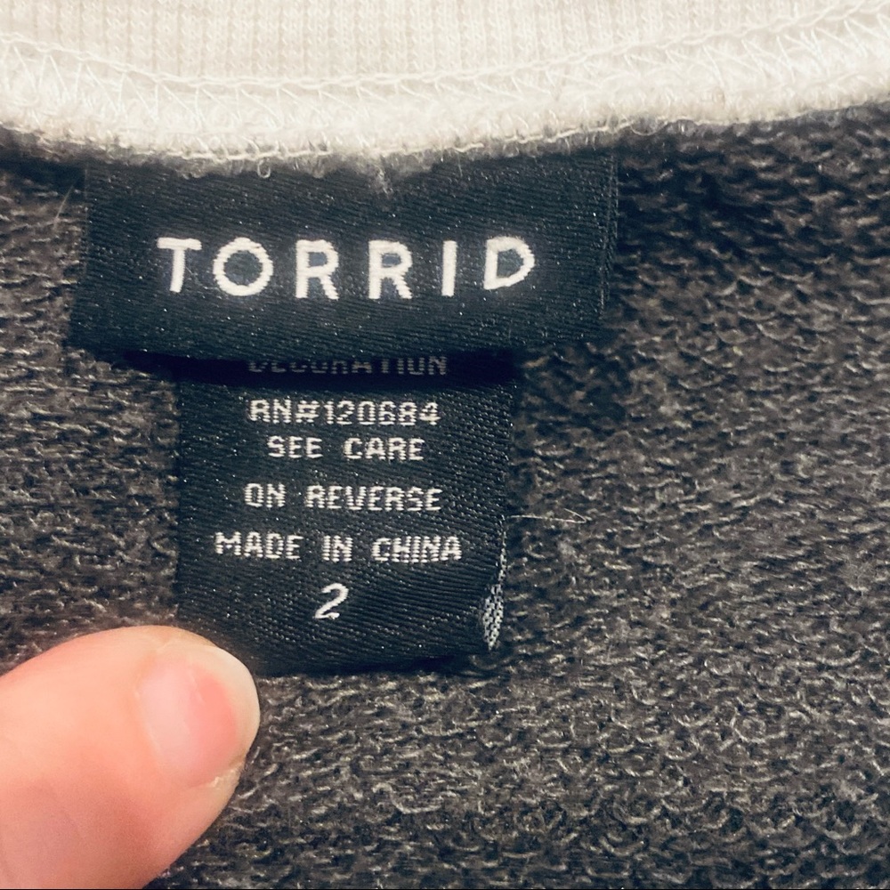 Torrid Zipper Side Raglan Sweatshirt - Picture 11 of 12